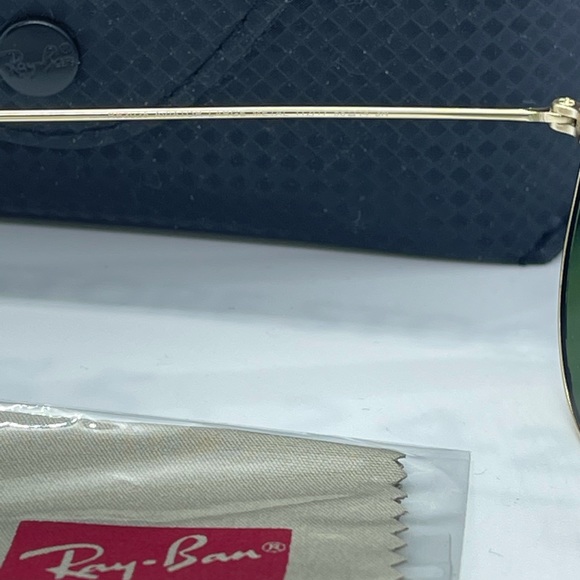 New Ray ban Aviator Gold with Polarized Flash Blue Mirror 58 - Picture 5 of 8
